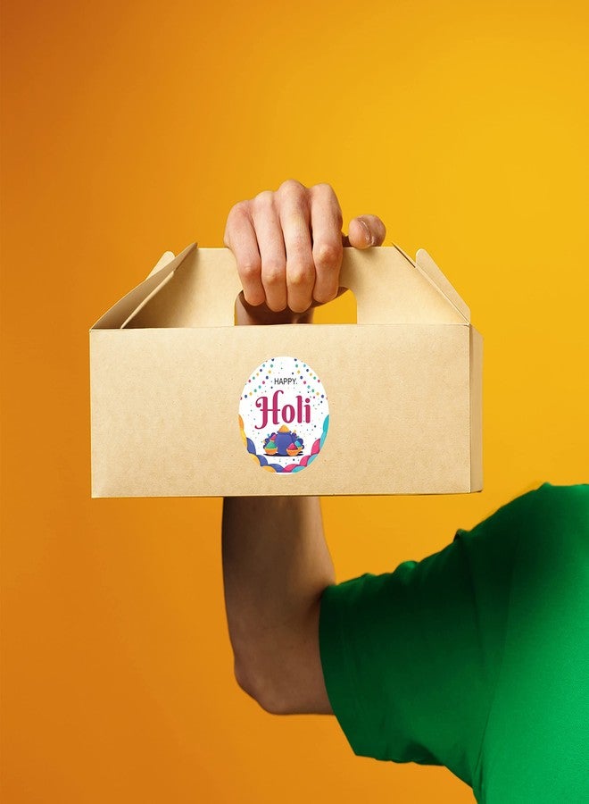 Goelite Happy Holi Stickers for Gifts Packaging and Journal, Decorations Set of 95 Stickers Self-Adhesive and High Glossy Stickers (Design 4) - Image 3